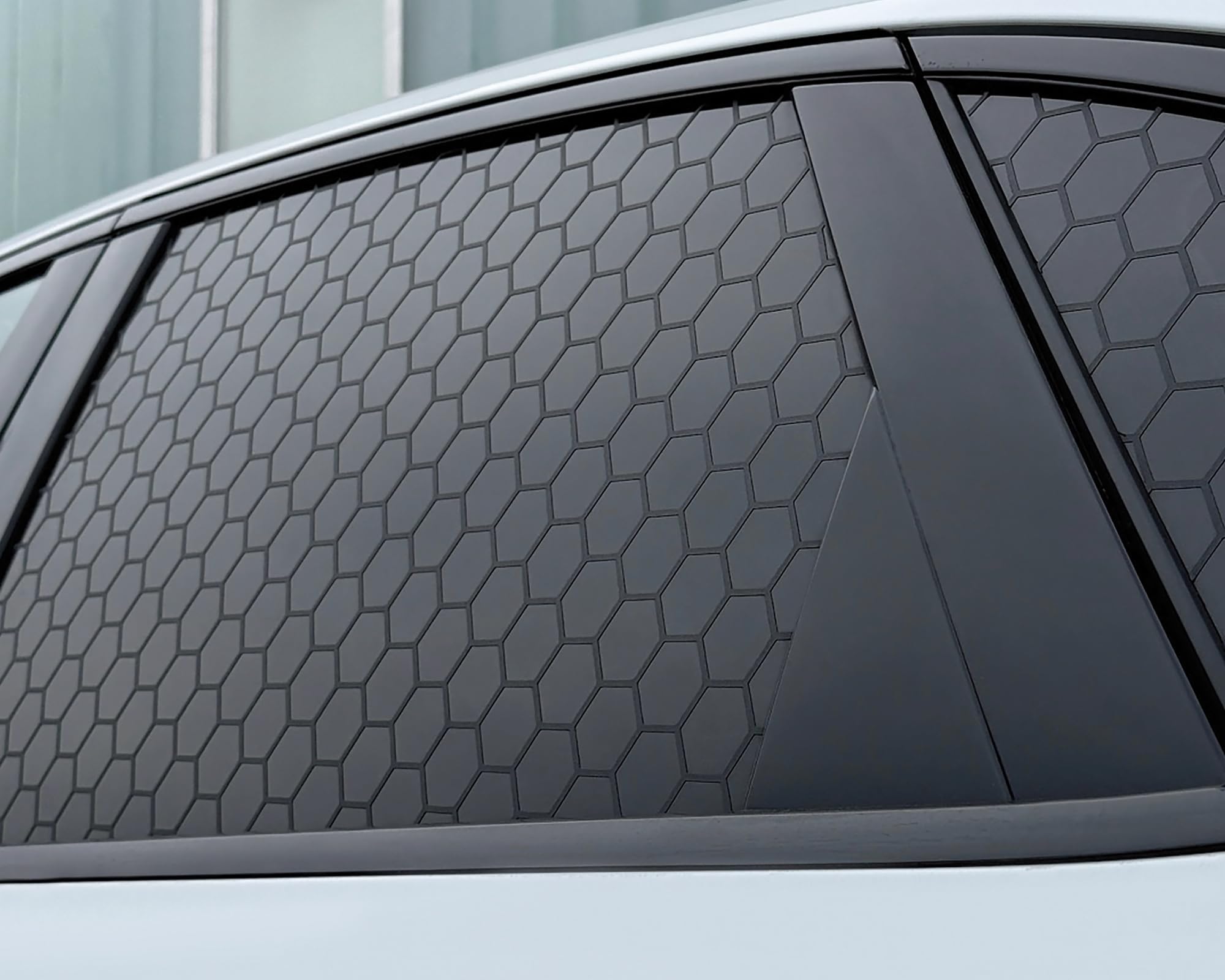 Foliatec Scheiben Sticker Honeycomb – Set mit 3 stück 75x50cm – Schwarz matt