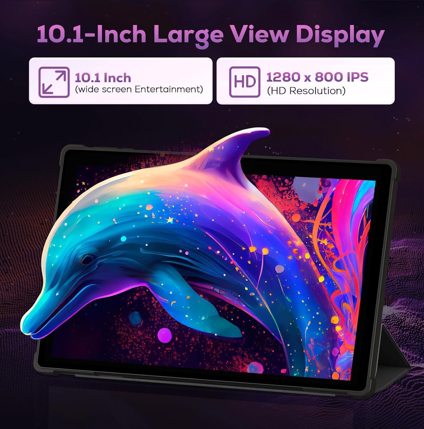 POWMUS tablet demonstrating split screen mode