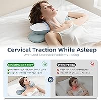 Vista 2 de Almohadas Cervicales para el Cuello, Almohada Ortopédica Enrollable para Alivio del Dolor de Cuello, Dispositivos de Descompresión para Dormir