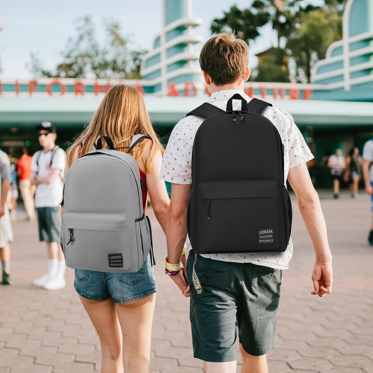 10 PCS Black Backpack for School Teens Boys Girls, Lightweight Casual Backpacks for Men and Women, Classic Basic Water Resistant Casual Daypack, 15.6 Inch Laptop Bookbag for College High School Work