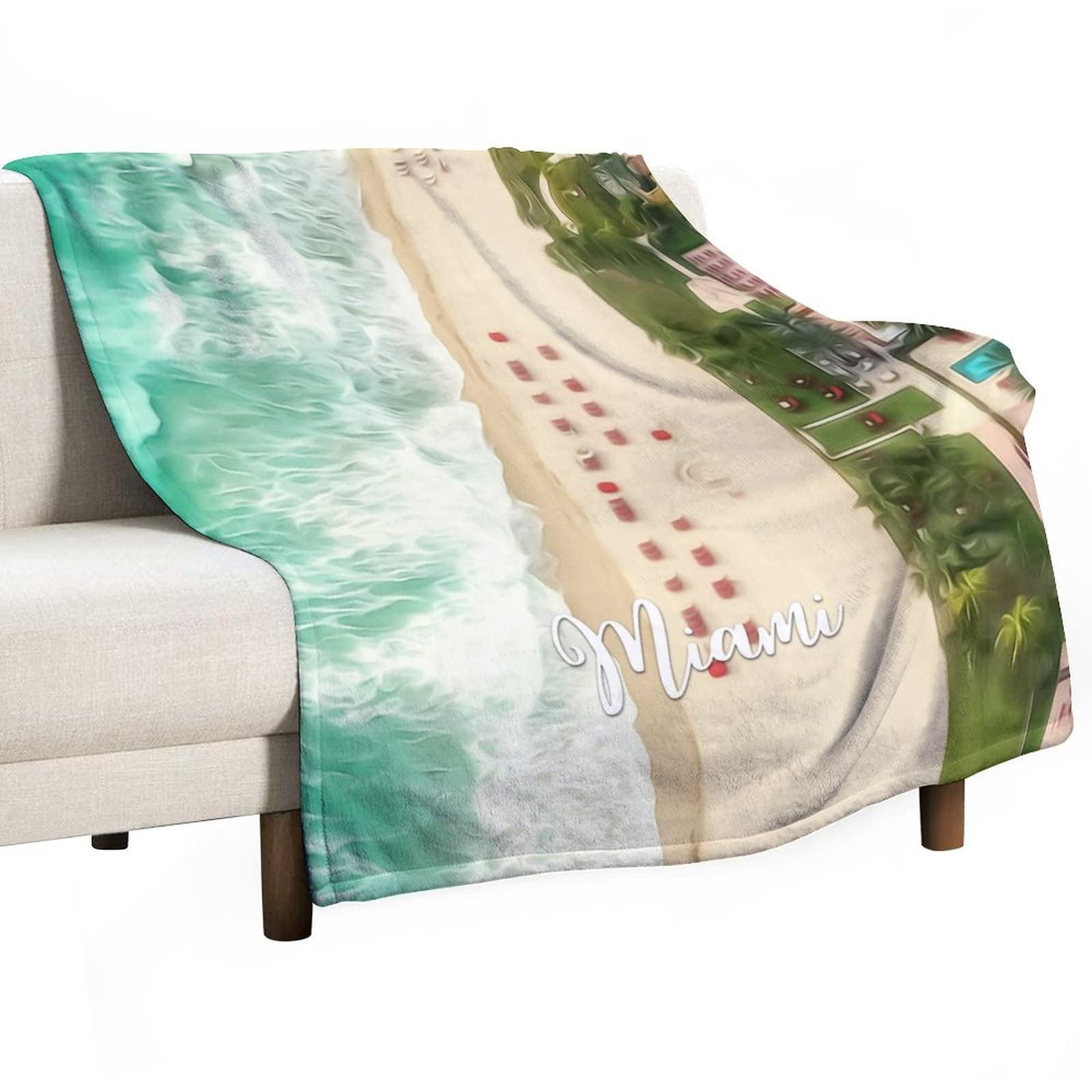 Couverture paysage urbain haut de gamme flanelle double face surdimensionnée pour adulte
