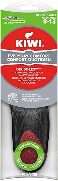 KIWI Shoe Insoles and Inserts for All Day Support , Absorbs Shock for Ultimate Comfort , Gel , Men 8-13