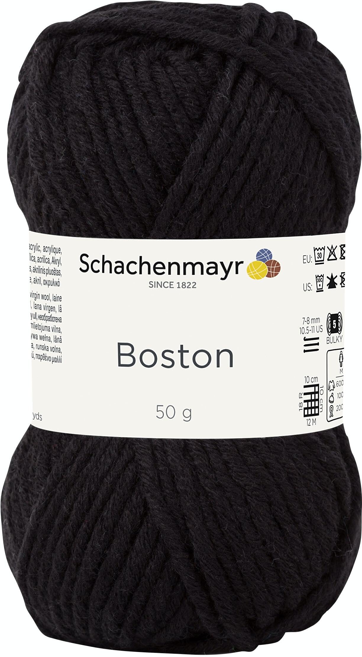 Schachenmayr Boston Häkelgarn Schwarz 00099