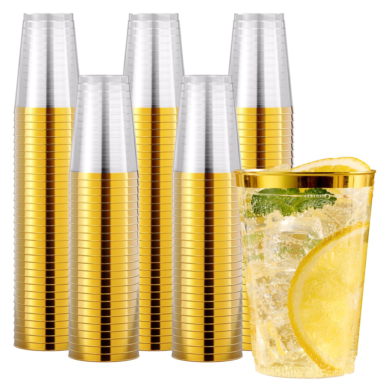 JOLLY CHEF 100 Pack 16 oz Disposable Clear Plastic Cups, Drinking Cups — Amazon image 8