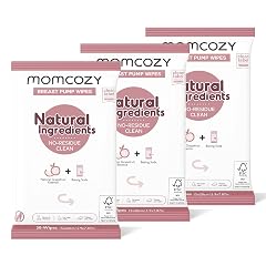 Momcozy Natural Breast Pump Wipes for Pump Parts Cleaning On-the-go 30 Count Pack of 3 Flash Clean Resealable
