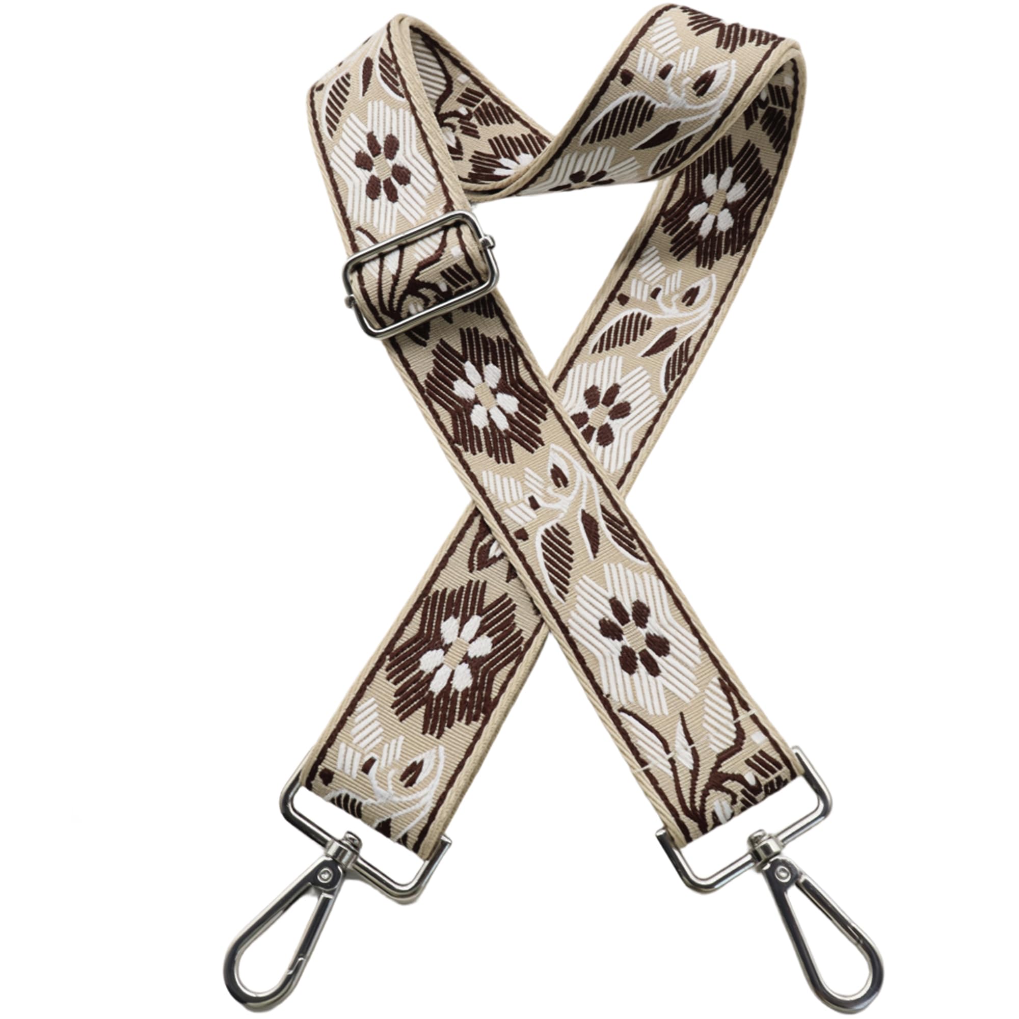 Photo 1 of 1.5" Wide Purse Strap Silver Hardware Adjustable Replacement Long Crossbody Bag Strap for Thick Shoulder Bags Canvas Handbags Straps