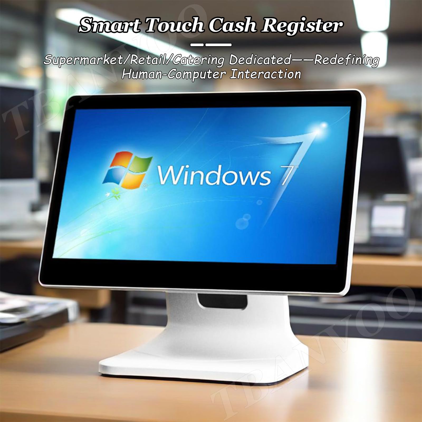 System kasowy POS, terminal kasowy z 15-calowym ekranem dotykowym, N2930 CPU, 4 GB RAM, 64 GB SSD, Windows 10 do handlu detalicznego, gastronomii, kawiarni, klubu, apteki, Win10