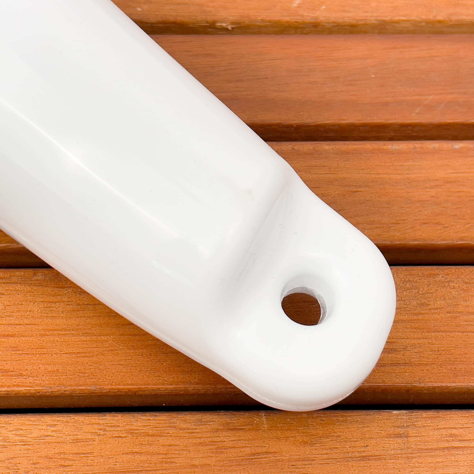 GATE14® Parabordo di Prua Angolare in Plastica Bianco con Valvola di Gonfiaggio