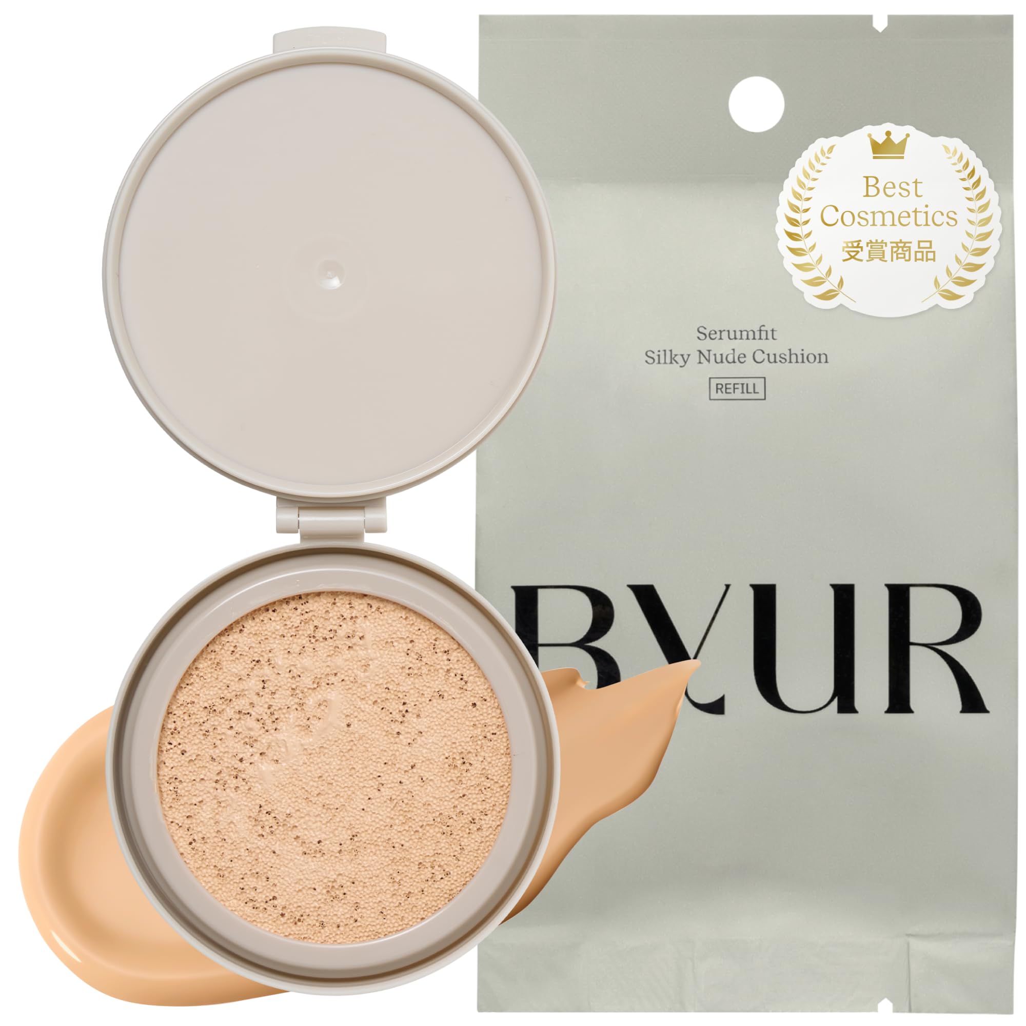 ByUR バイユア クッションファンデ グロークッション シルキーヌードクッショ…