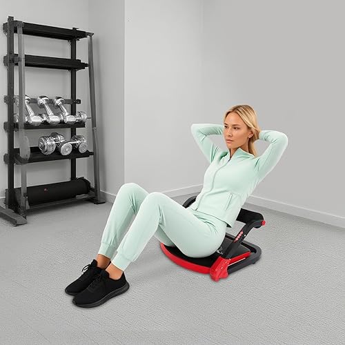Miniatura 2 de Máquina de abdominales para gimnasio en casa, equipo de entrenamiento abdominal con 3 resistencias ajustables, entrenador de abdominales para