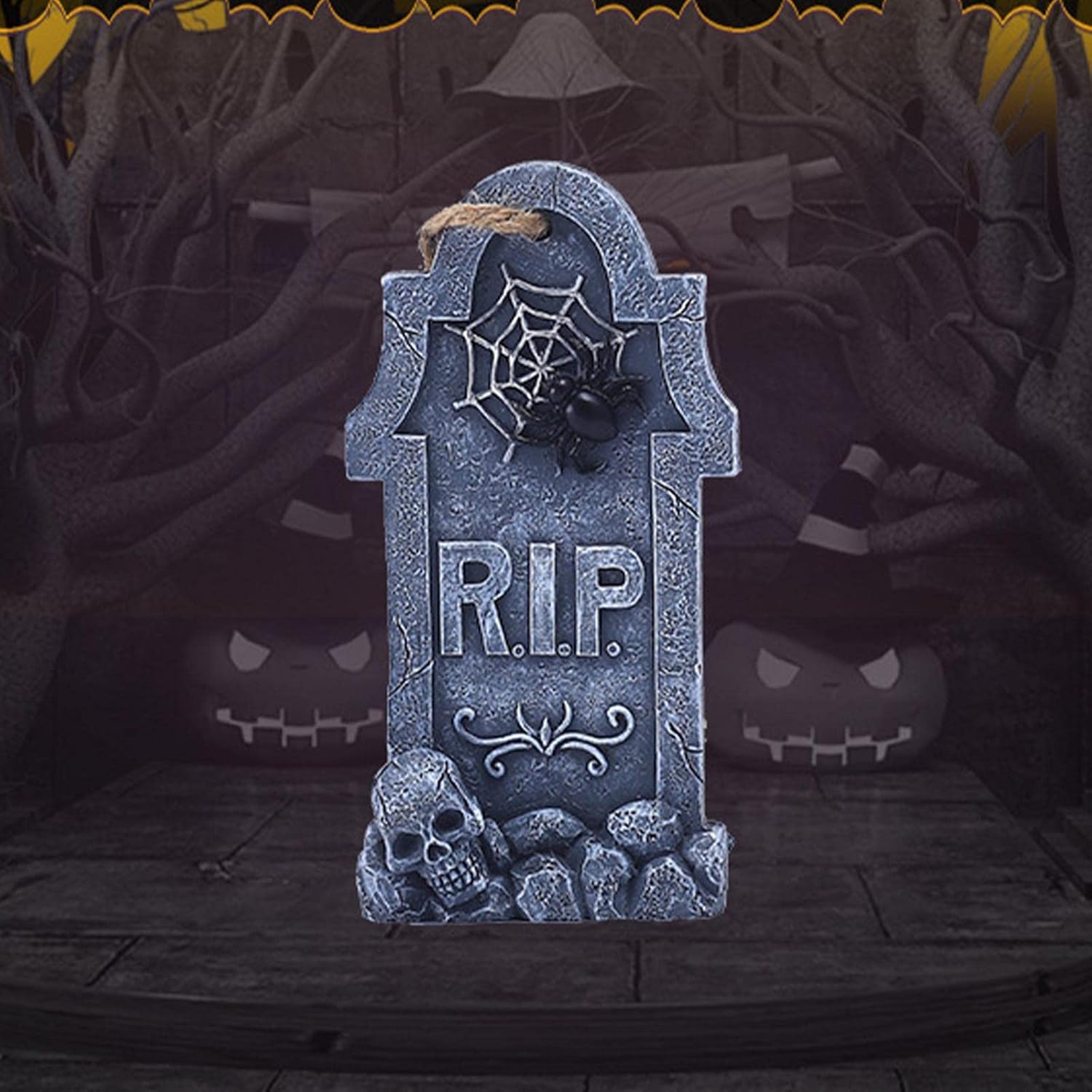 Halloween Miniature Tombstones Decorations,Resin Tombstone