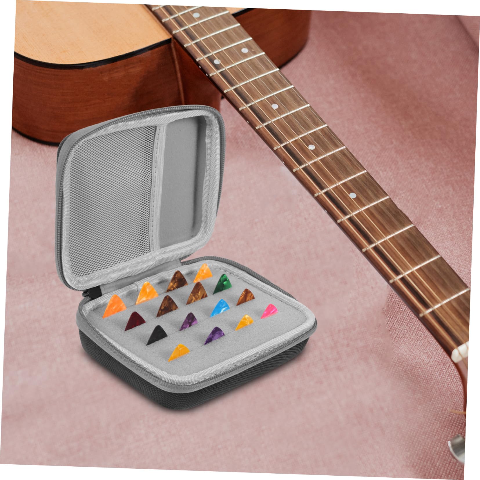 ibasenice 3 Juegos De Púas De Guitarra Estuche para Púas De Guitarra Eléctrica Folk Organizador De Púas Caja Accesorios Prácticos