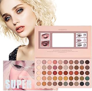 Paleta de sombras neutras | Paleta de sombras naturais,Kit de maquiagem com textura aveludada, longa duração, inclui espelho, 50 cores altamente pigmentadas, ótimo para viagens Lafande