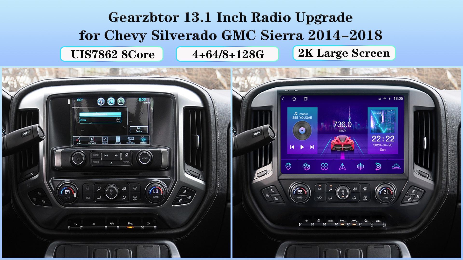 Amazon.com: Gearzbtor 13.1 Inch 8 Core Radio for Chevy Silverado