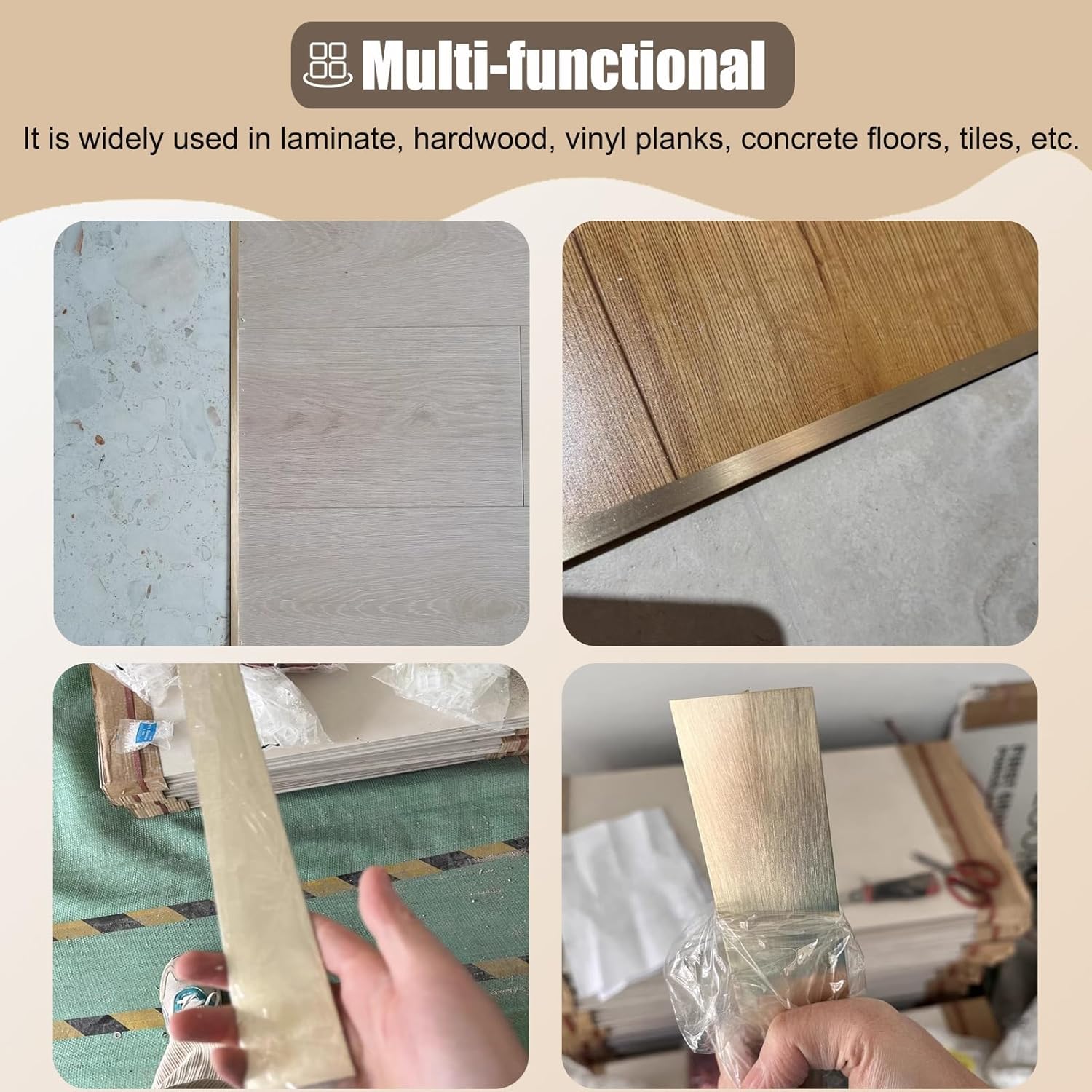 Door Threshold, Floor Transition Strip Seam Thresholds Cover Bar T Shaped, Exterior Flap Finish for Joining Gaps