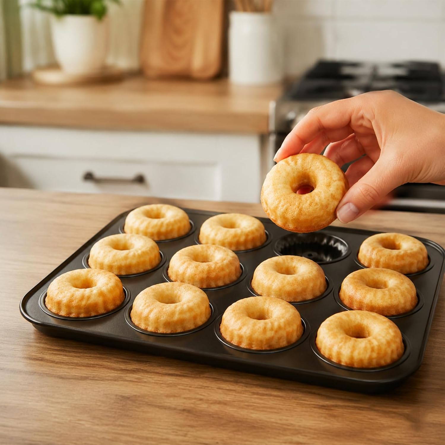 Donut Mold, 2 Pack Nonstick Donut Baking Pans