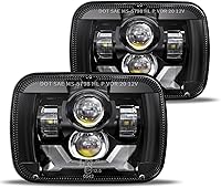 HWSTAR 180W H6054 5x7 LED Headlights Pair - 1000% Brighter for Jeep Cherokee XJ Wrangler YJ, Ford Chevy GMC - DOT Anti-Glare DRL Turn Signal