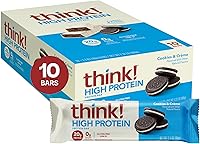 Vista 23 de think! Barras de proteínas, aperitivos altos en proteínas, sin gluten, barra energética sin azúcar con aislado de proteína de suero de leche