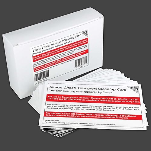 Miniatura 3 de Tarjetas de limpieza para escáneres de cheques Canon CR-Series (caja de 15)