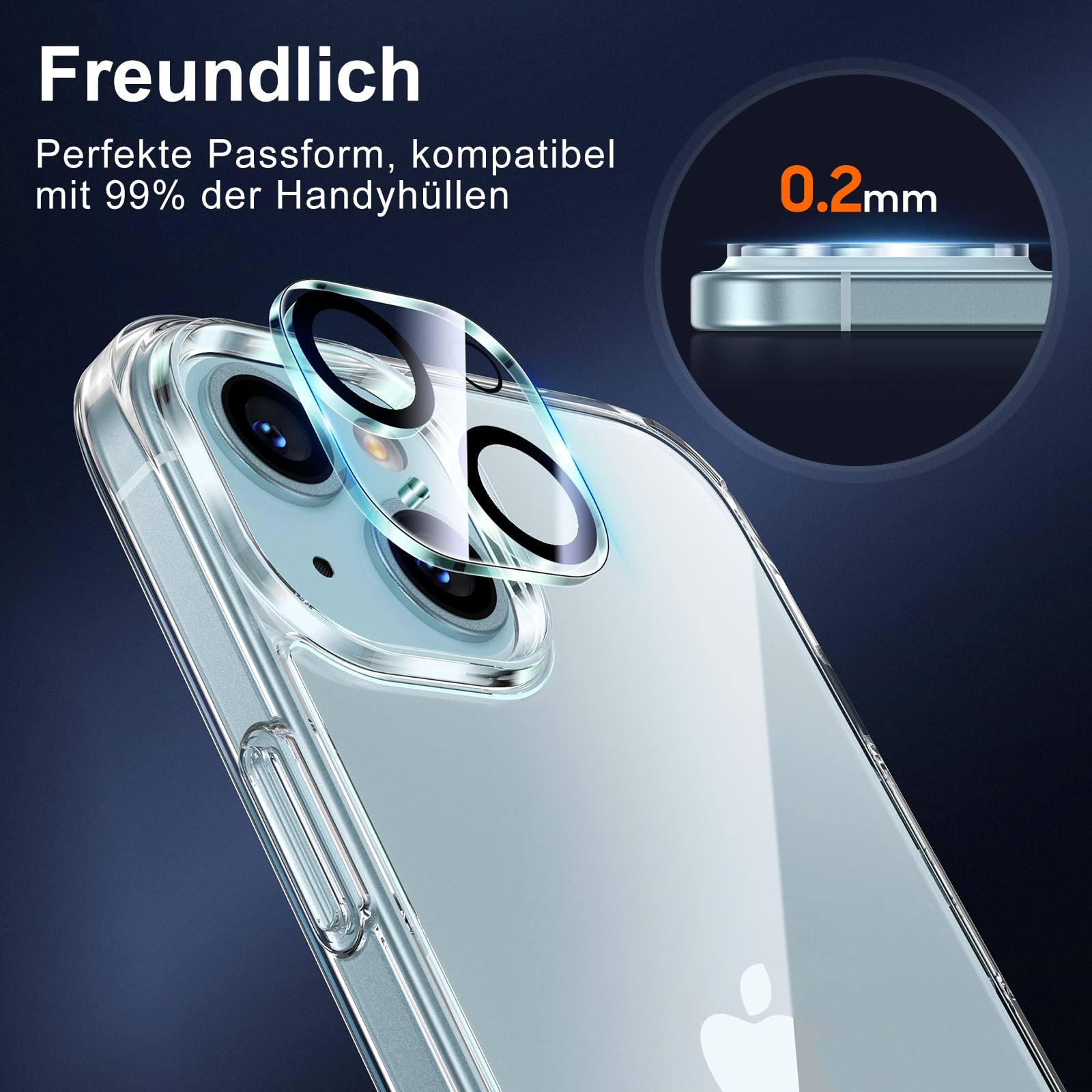 Kameraschutz Für IPhone 15 Pro & Pro Max – 3 Stück Kratzfeste Schutzfolien Aus 9H Glas
