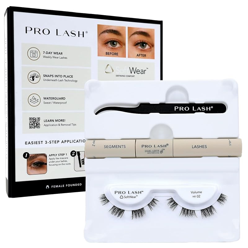 Kit de Cílios em Cluster SoftWear Pro Lash Volume No. 02 Preto
