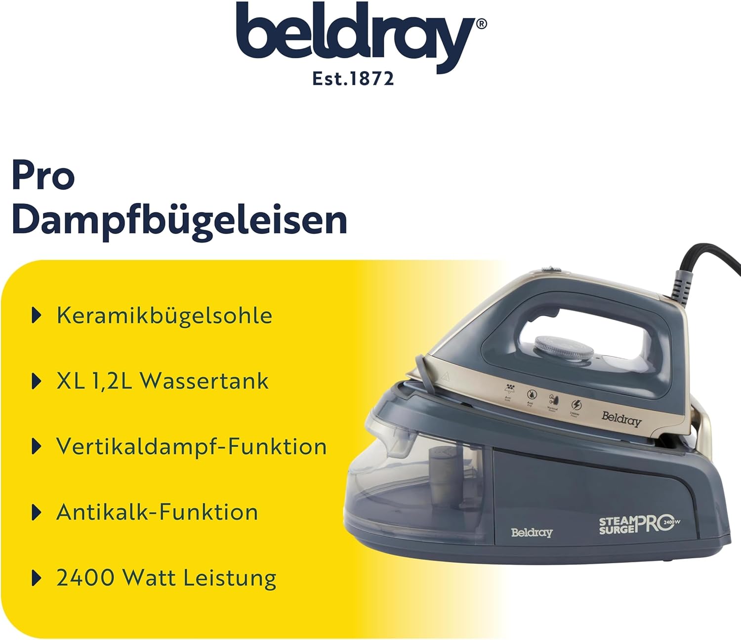 Beldray vasaló kerámia talp és víztartály