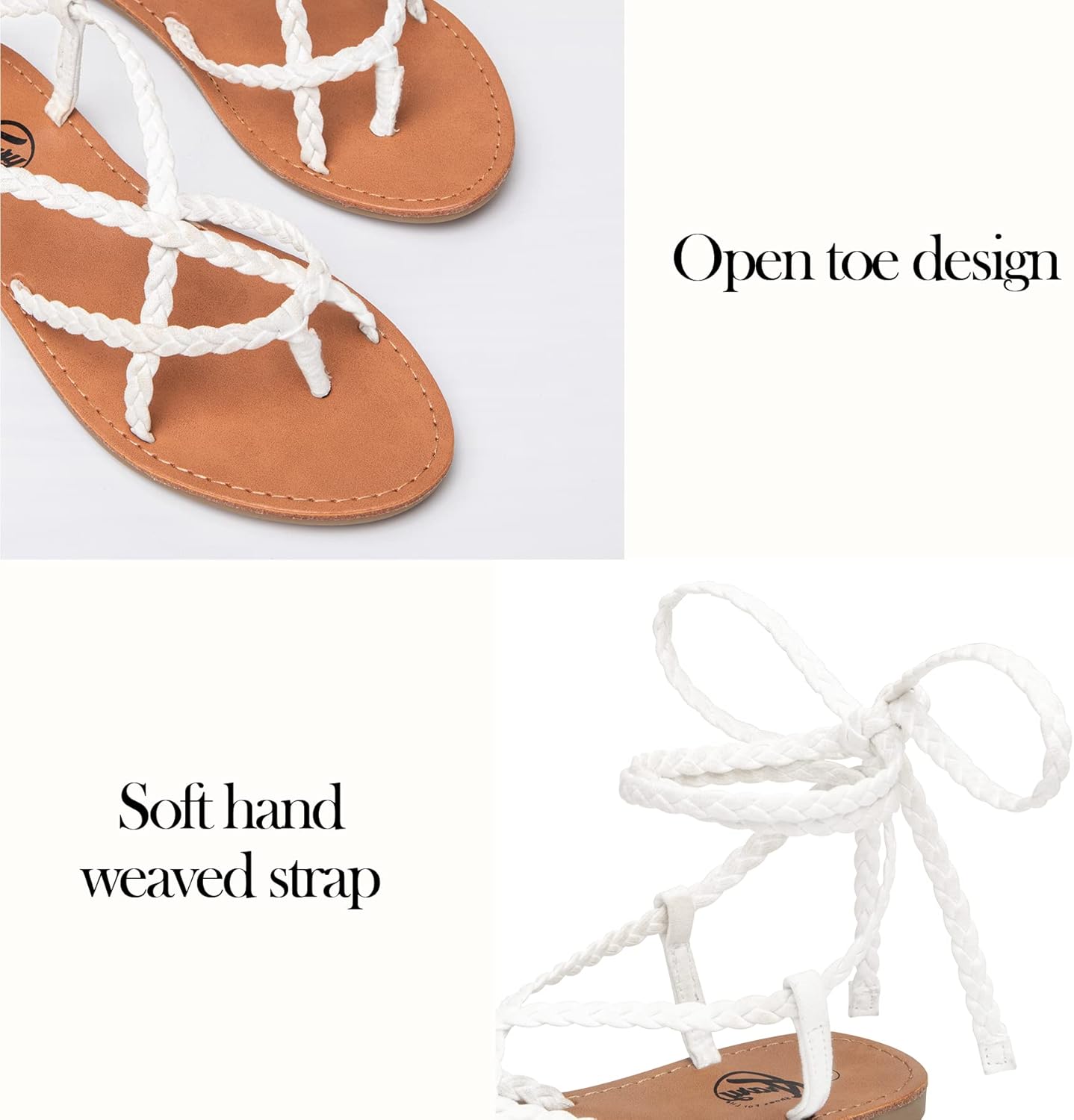 Trary Sandals Women, Lace Up Sandals for Women, Sandals for Women Dressy Summer, Open Toe Gladiator Sandals, Flat Sandals for Women Dressy, Beach Sandals for Women, Summer Sandals for Women 2023 - Image 4