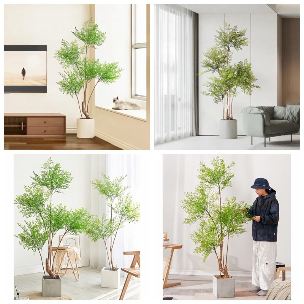 Amazon｜HGJH フェイクグリーン 室内 おしゃれ 人工観葉植物