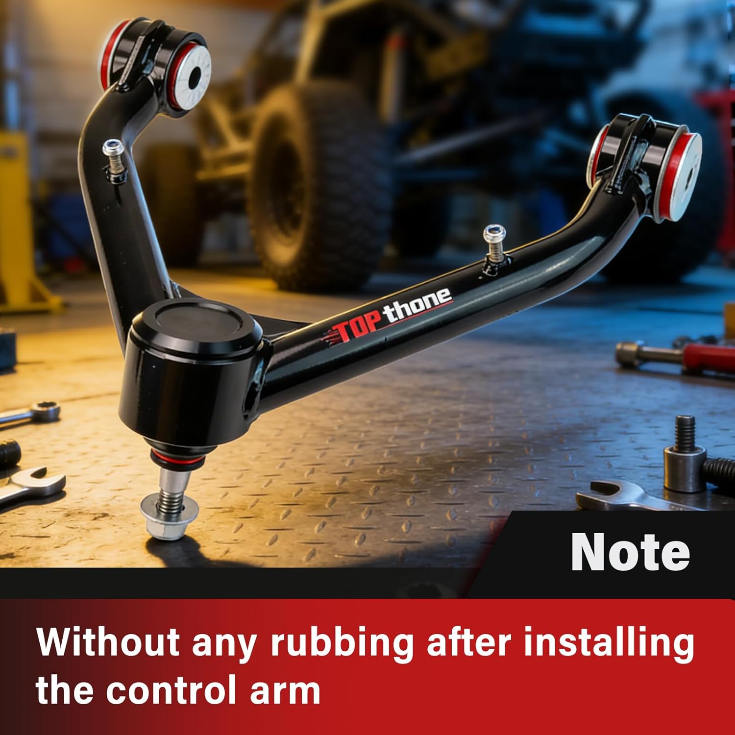 2-4" Front Upper Control Arms for 1999-2006 Chevy Silverado GMC Sierra 1500, 2000-2006 Suburban 1500 Tahoe Yukon/Yukon XL 1500, 2002-2006 Avalanche 1500 Cadillac Escalade, Greasable Ball Joint