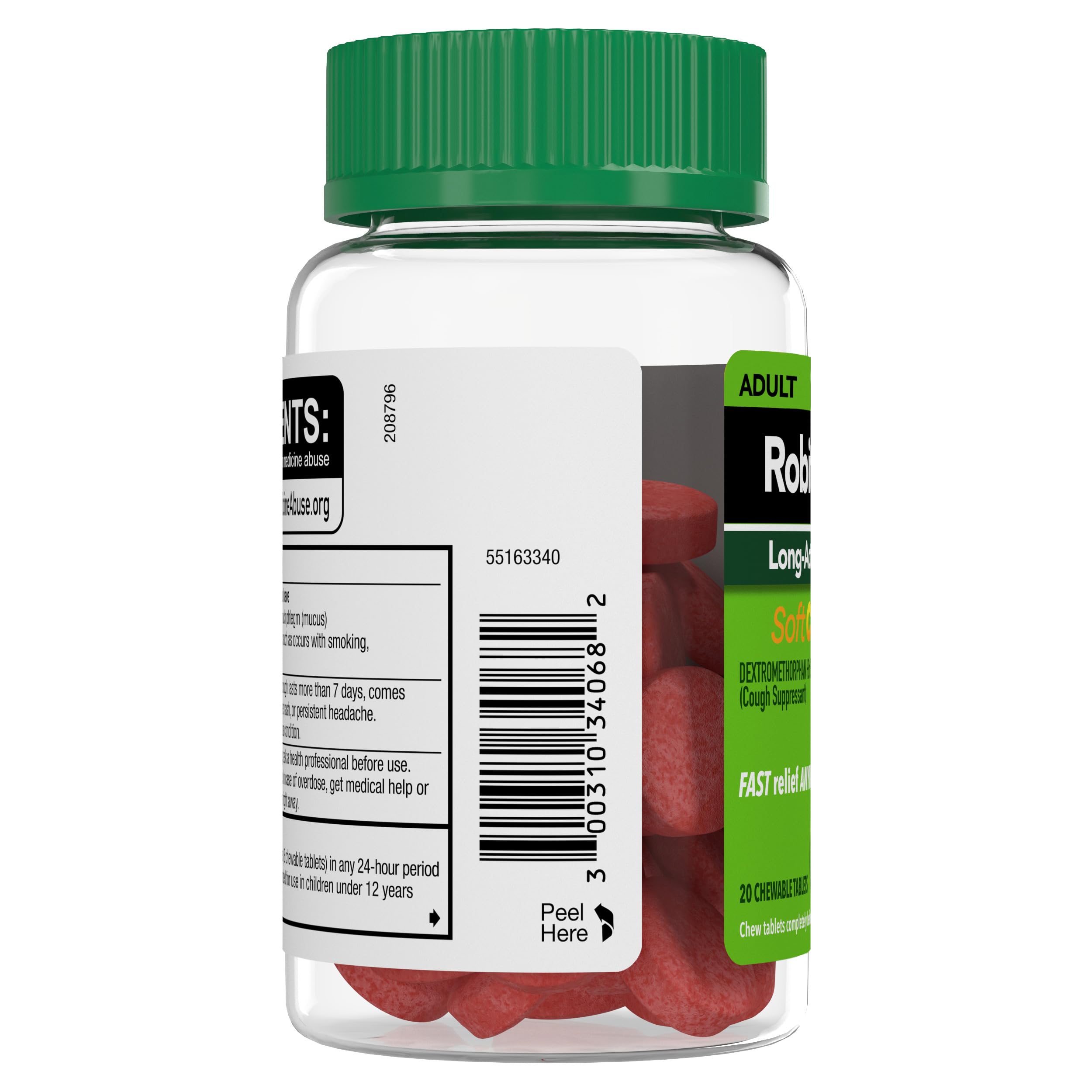 Robitussin Soft Chews, Long-Acting Cough Medicine, Berry Flavor, 20 Count — Amazon image 10