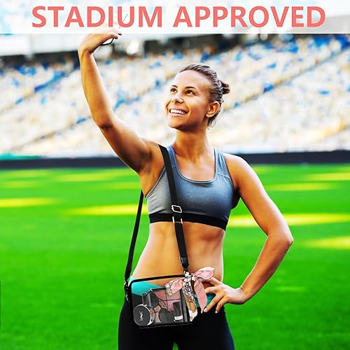 Miniatura 4 de Goopreen Bolsa transparente aprobada para estadios  Bolsa cruzada transparente con correa de hombro ajustable, para conciertos, festivales, eventos