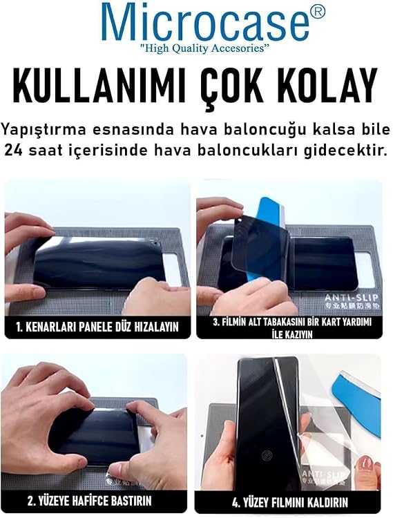 Microcase Tecno Spark Slim 5G ile Uyumlu Privacy Gizlilik Filtreli Hayalet Nano Ekran Koruyucu-EKM110