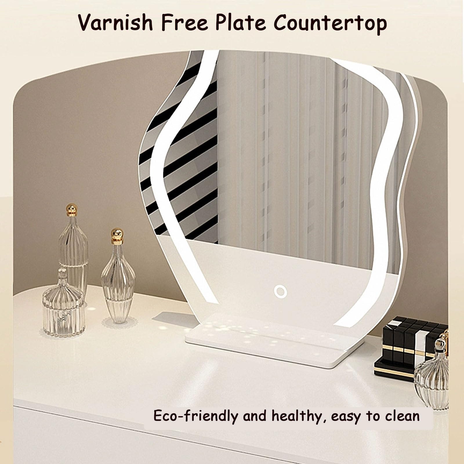 Amazon｜ドレッサー 小さめ 安い 伸縮式ドレッサーテーブル 化粧