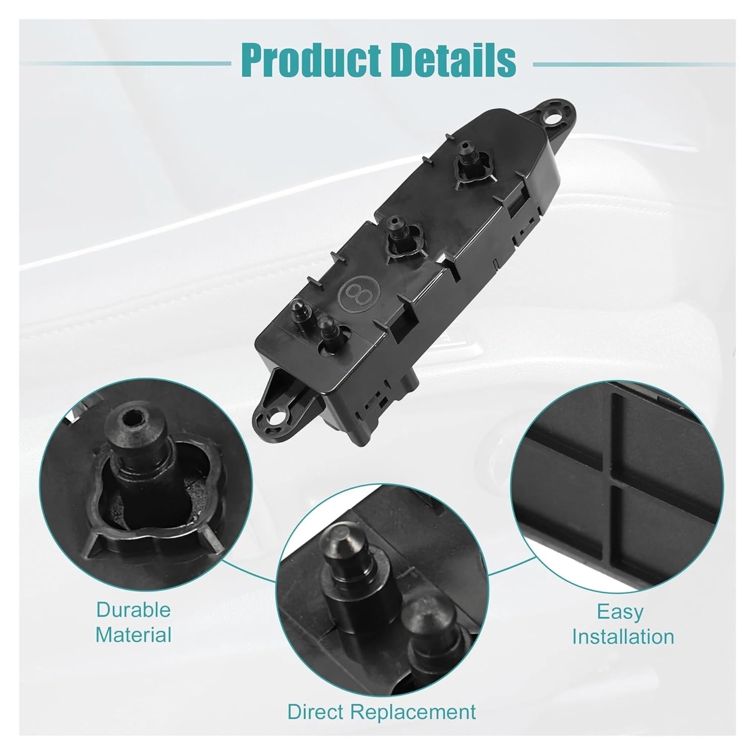 Power Seat Switch Control for Altima 4 Door Sedan 2013-2016 Front Left Side 87066-1AB0A Fast Response Electric Seat Switch Button Replacement
