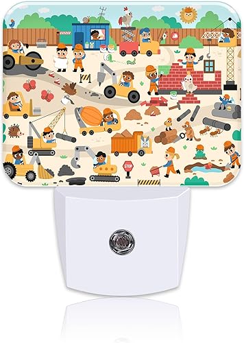 Miniatura 10 de Linda luz nocturna de animales de dibujos animados para niños, niñas, niños, animales bebés en el bosque, luz nocturna LED enchufable a la pared