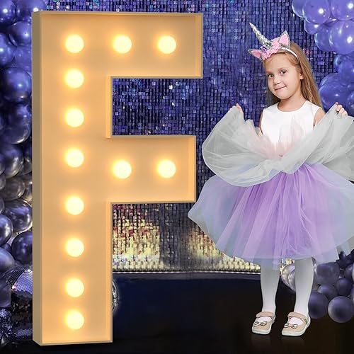 Miniatura 114 de Números iluminados grandes de 4 pies, números de marquesina 2 para decoraciones de cumpleaños de 21 para niños y niñas, números gigantes iluminados