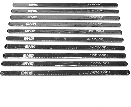 Miniatura 6 de DNA Motoring TOOLS-00108 - Hoja de repuesto para sierra para metales, paquete de 10, hoja de repuesto de acero al carbono pesado de 12 pulgadas con