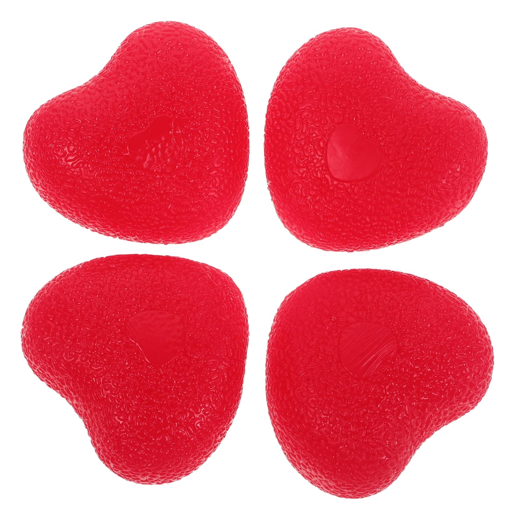 POPETPOP 4Pcs Heart Shaped Squeeze Balls for Hand Exercise Hand Strengthener Grip Balls for Therapy Strength Training Portable Finger Strengthener for Musicians Athletes