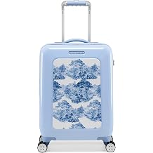 Ted Baker Womens Hardside Lightweight Spinner Luggage Blue Landscape, Carry-On 21-Inch