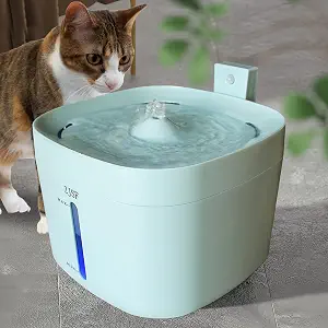 Cat Water Fountain, 2.5L Pet Water Dispenser with Smart Pump, Silent and BPA-Free