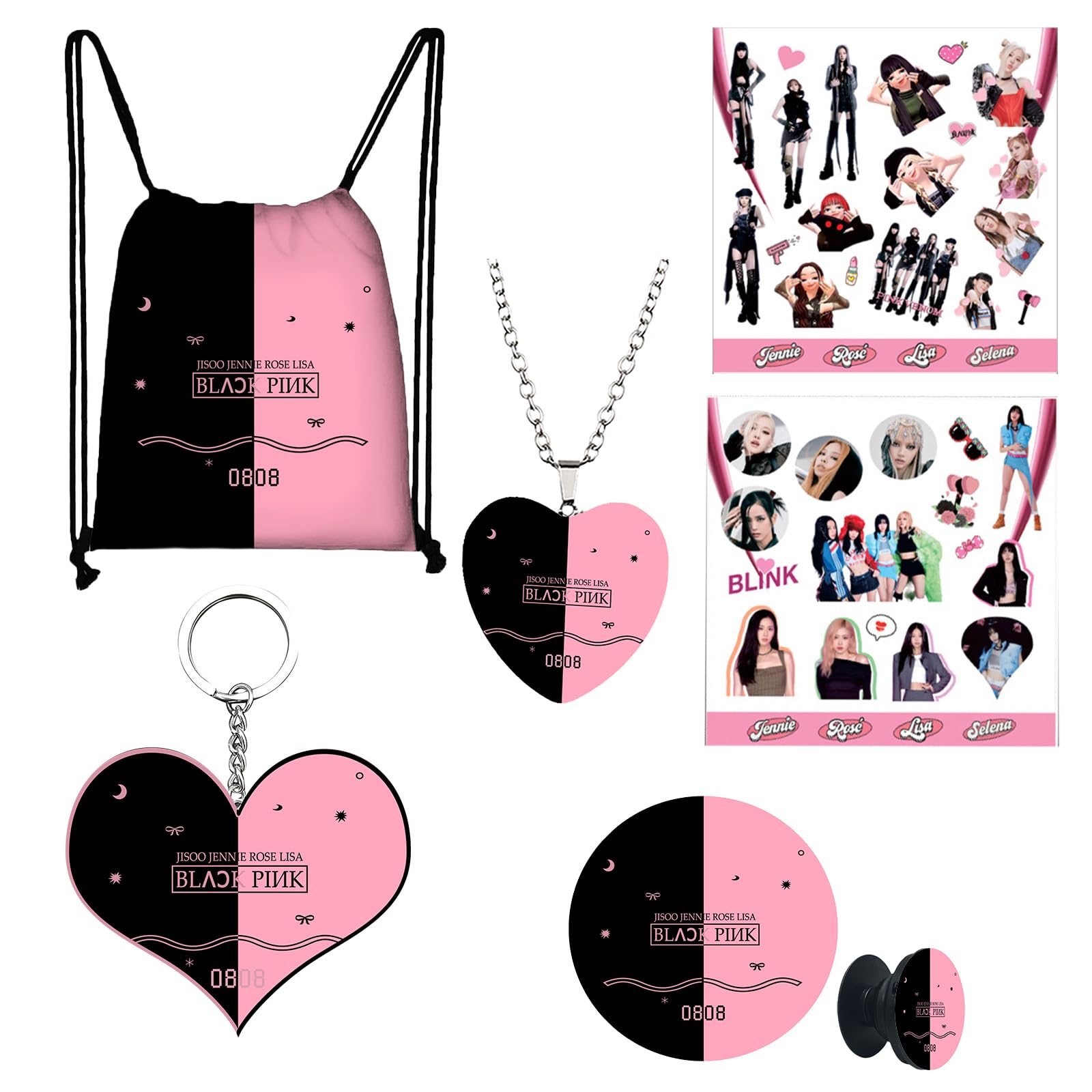 Blackpink Blink Fan Gift Set, Kpop Merchandise, Backpack, Keychain