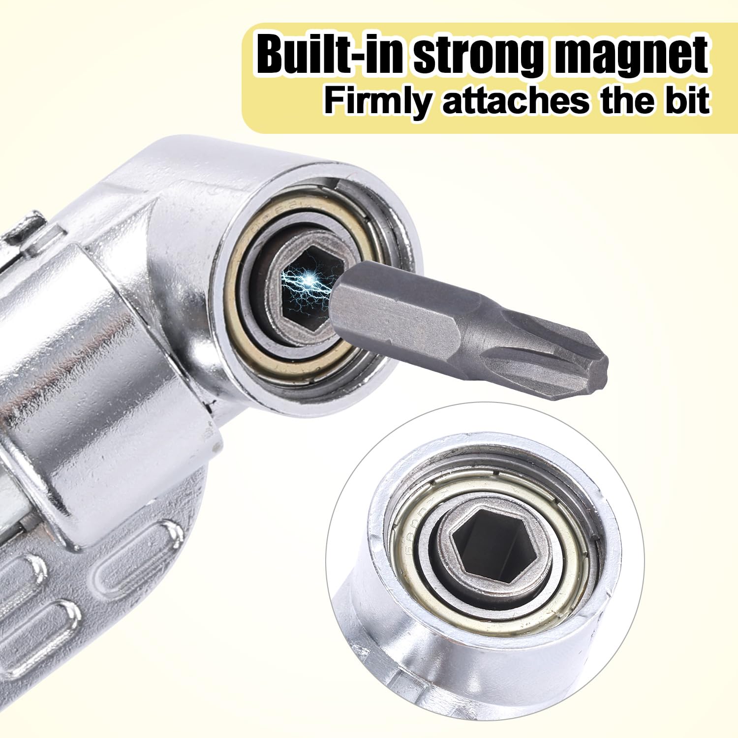 105 Degree Right Angle Drill Adapters with Bend Screwdriver Bit, 1/4 Inch Right Angle Drill Attachment Kit 2025 New Hex Shank Angle Drill Adapter for Household Work (Long) - Image 4