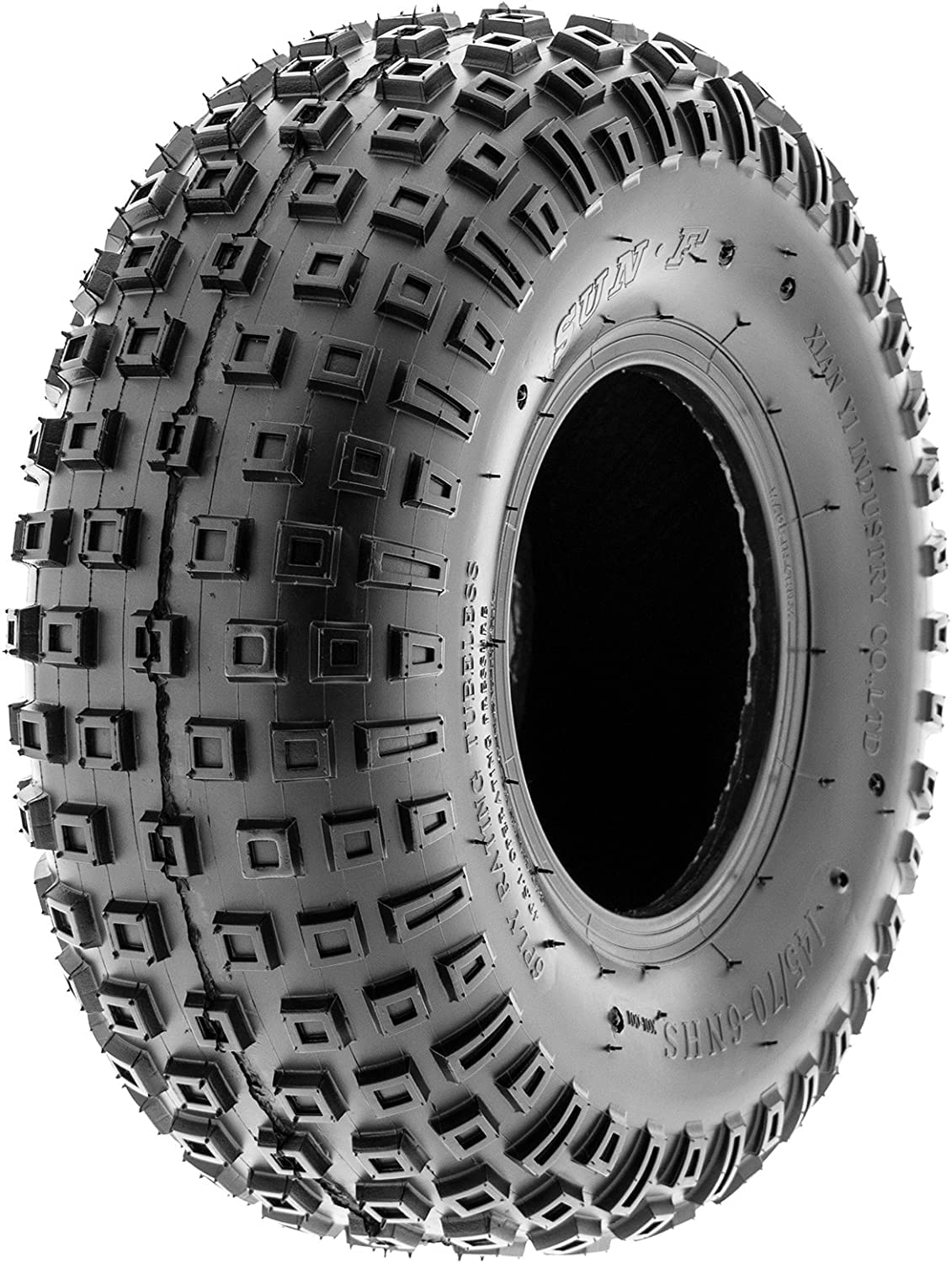 SunF A011 145/70-6 145/70x6 ATV UTV pneumatico fuoristrada 6PR TL E4 Mark, set di 2 pezzi