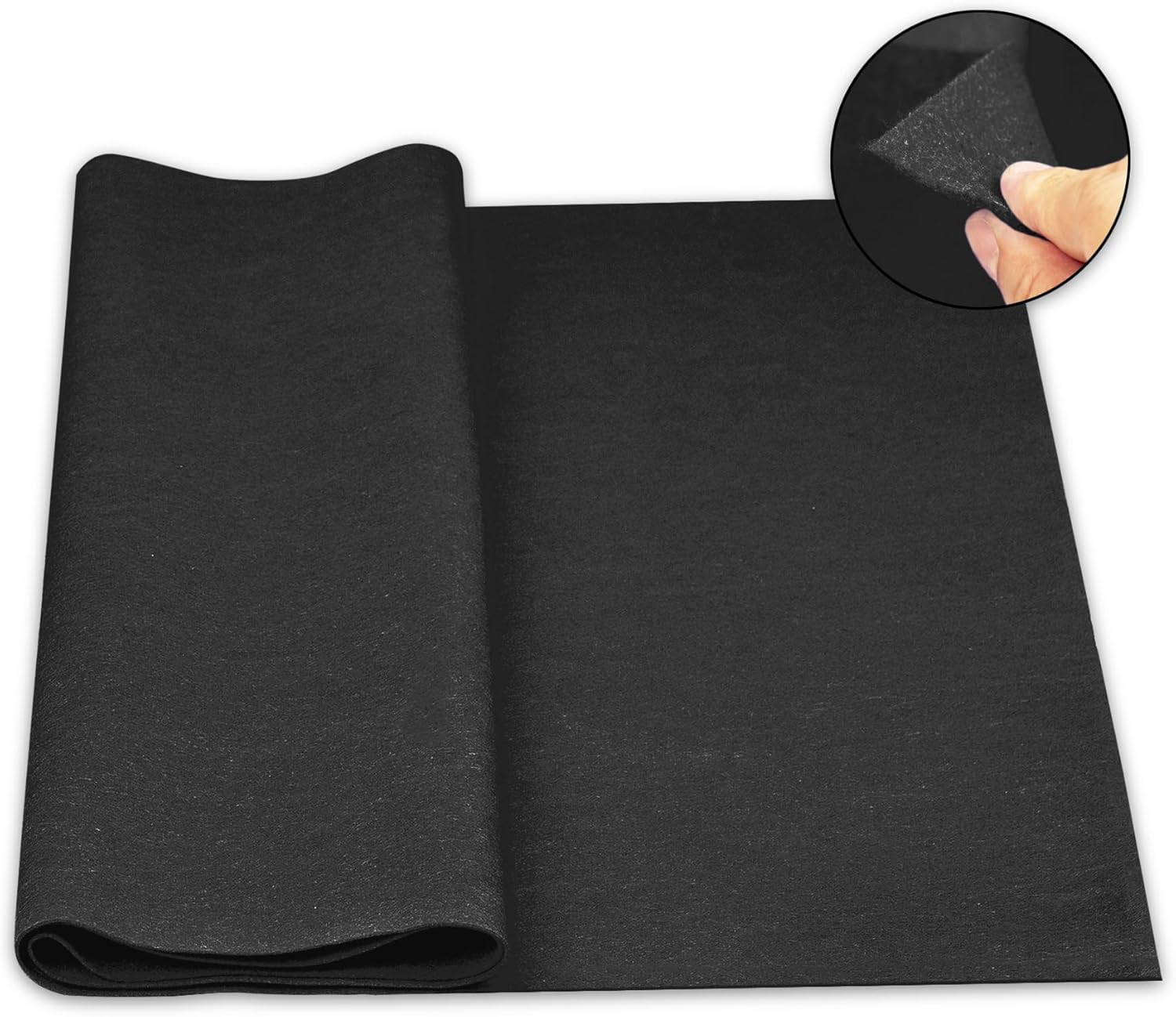 Craft Felt Fabric by The Yard Thickness 1.6mm 36" x 72" Soft and Durable Felt Fabric for Sewing Crafts Blankets DIY Creative Project (Black) - Image 3