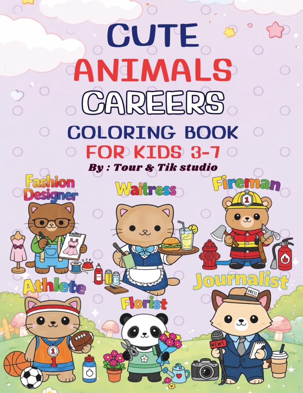 Cute animal careers: Etsy & Fun coloring pages to inspire dream jobs for kids ages 3-7