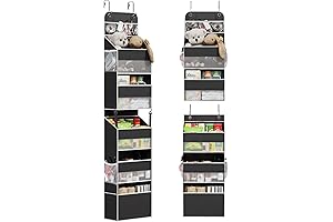 6 Shelf Over the Door Organizer with Zippered Storage