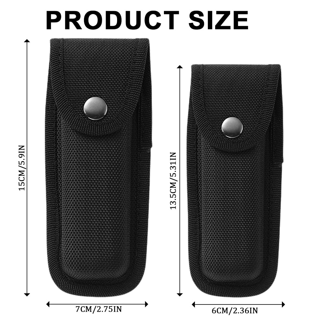 2 PCS Custodia in Nylon per Coltello Pieghevole - Porta Coltelli da Cintura con Sacchetto