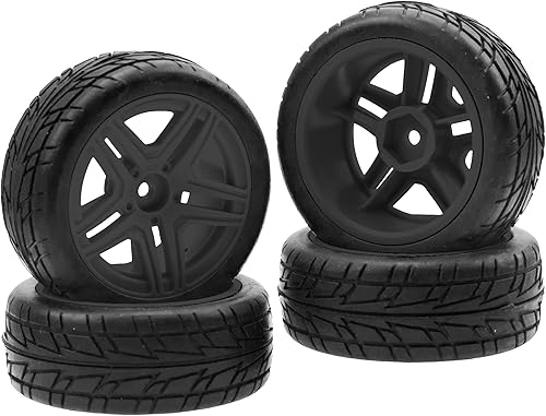 Miniatura 10 de OD2.75 pulgadas, llantas de cubo hexagonal de 0.479 pulgadas, llantas de nailon y goma compatibles con HSP Tamiya HPI, Kyosho Traxxas WLtoys 110 112