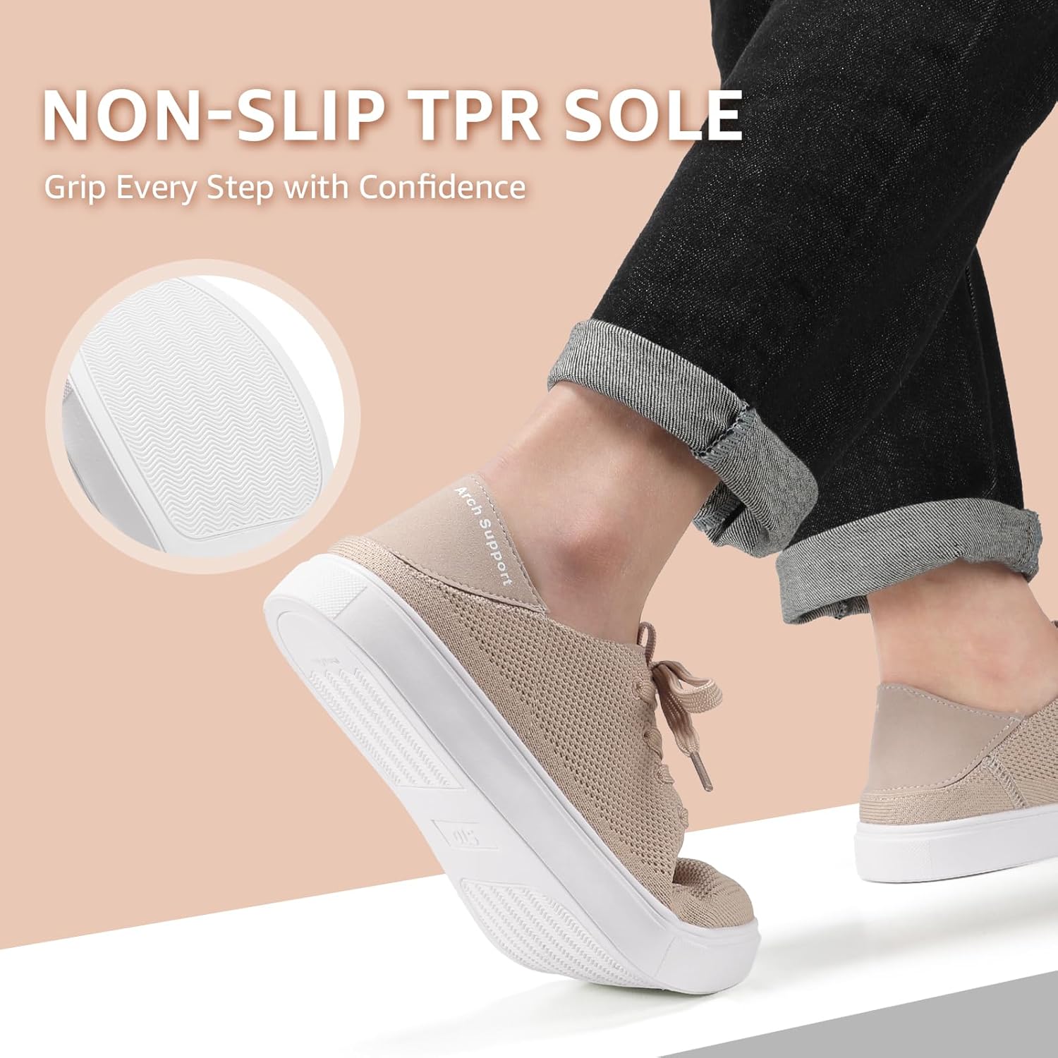 STQ Women's Fashion Sneakers with Fold-Down Heel 2026 Travel Essentials Casual Orthopedic Shoes for Work Commute Daily Wear