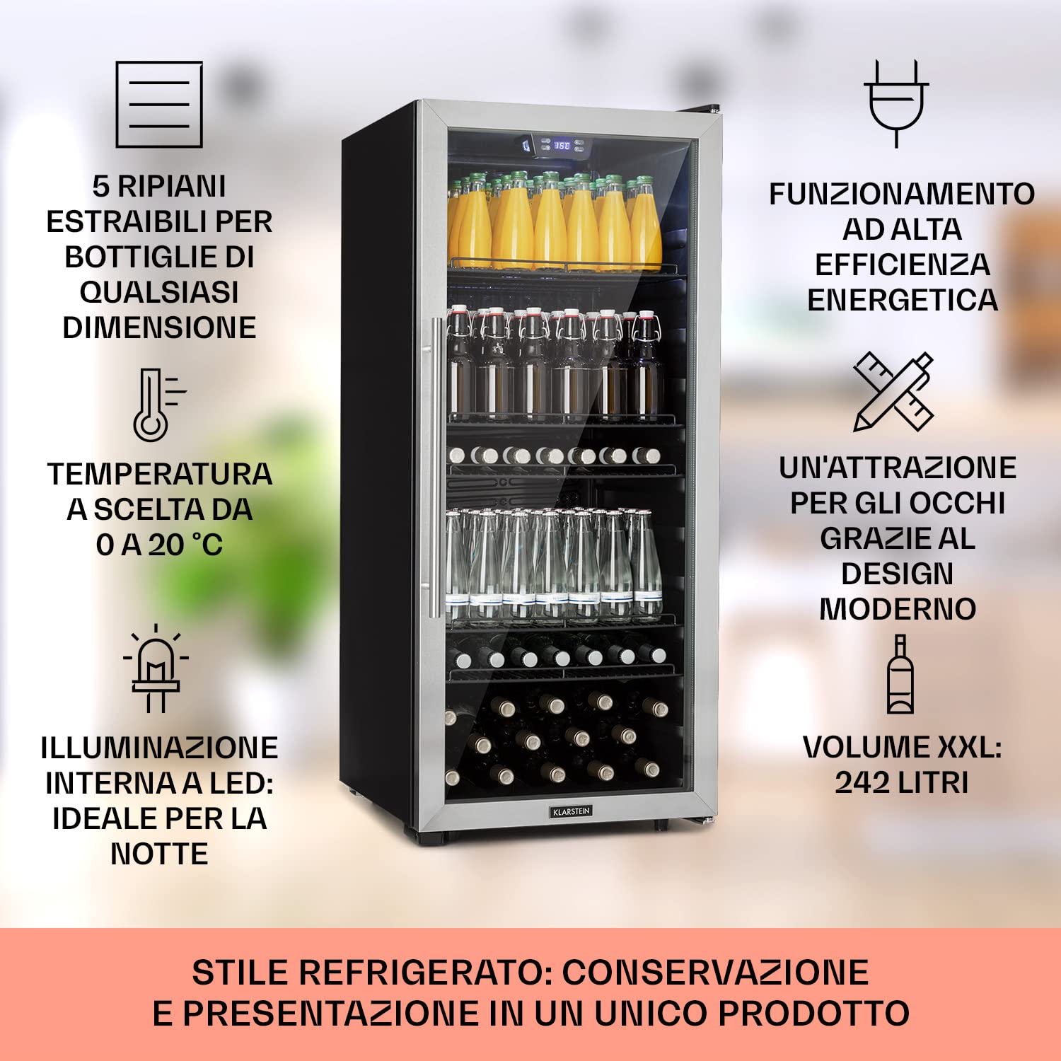 Frigidario Portatile Klarstein Mini Room Beer Fridge - Dettaglio